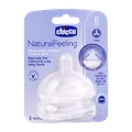 سر شیشه نچرال فیلینگ از 6 ماهگی چیکو جریان مایعات غلیظ  | Chicco Natural Feeling Anti-Colic Food Flow Silicone Teat +6M