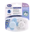 پستانک فیزیو کامفورت شبرنگ پسرانه سیلیکان 16 تا 36 ماهگی چیکو دو عددی | Chicco Physio Comfort Luminescent Pacifier For 16 To 36 Months