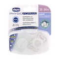 پستانک لایت شبرنگ سیلیکان 16 تا 36 ماهگی چیکو دو عددی | Chicco Physio light Luminescent Pacifier For 16 To 36 Months