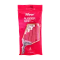 خودتراش چند بار مصرف دو لبه رابرگریپ بانوان سیلور | Rubber Grip Ladies Twin Blade 5-razors Pack - Silver