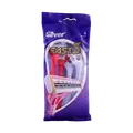 خودتراش چند بار مصرف سه لبه فست 3 بانوان سیلور  | Fast3 Ladies Triple Blade 4-razors Pack - Silver