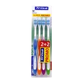 مسواک فوکوس پرو کلین متوسط چهارتایی تریزا | Focus Pro Clean 2+2 Medium Toothbrush - Trisa