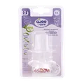 پستانک دو طرفه ارتودنسی تا 3 ماهگی وی کر کد P146 | Wee Care Bilateral Orthodontic Pacifier With Protector Cap code p146