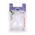 سر شیشه دهانه عریض 6 تا 12 ماهگی وی کر کد N515 | Wee Care Wide Neck Silicone Nipple Mom Sense Series 6-12months 