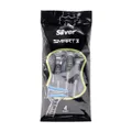 خودتراش چند بار مصرف سه لبه اسمارت 3 سیلور  | Smart3 Triple Blade 4-razors Pack - Silver