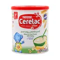 سرلاک گندم و تکه های میوه با عسل به همراه شیر نستله | Nestle Cerelac Wheat and Fruit Pieces with Honey