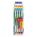 مسواک فوکوس پرو کلین نرم چهارتایی تریزا | Focus Pro Clean 2+2 Soft Toothbrush - Trisa