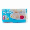 پوشک کامل بچه سایز 1 مای بیبی به همراه دستمال مرطوب  | 40-pcs Size 1 New Born Baby Diaper with Wet Wipes - My Baby