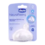 سر شیشه نچرال فیلینگ چیکو از بدو تولد جریان معمولی | Chicco Natural Feeling Silicone Teat 