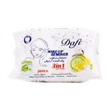 دستمال مرطوب پاک کننده آرایش 3 در1 دافی | 3in1 Make Up Remover Wet Wips - Dafi