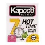 کاندوم تاخیری 7 هات تایم کاپوت 3 عددی | Hot Time Tropical Twist 3 Pcs Condoms - Kapoot