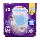 پوشک شورتی کانال دار سایز 7 مای بیبی 20 عددی | My Baby Diaper shorts with channels Size XX Large 20 Pcs