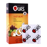 کاندوم تاخیری Dot Beat اورز 12 عددی | Ours Dot Beat Professional Delay, Dotted, Mixed Fruit Flavored Candoms 12 Pcs