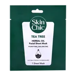 ماسک صورت ورقه ای درخت چای اسکین شیک | Skin Chic Tea Tree And Herbal Oil Facial Sheet Mask