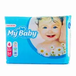 پوشک کامل بچه سایز 4 مای بیبی 34 عددی | 34-pcs Size 4 Large Baby Diaper - My Baby