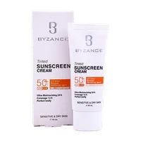 کرم ضد آفتاب رنگی SPF 50 بیزانس پوست خشک و حساس | Tinted Sunscreen Cream with SPF 50 - Byzance
