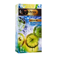 کاندوم شیاردار کلایمکس لیمو نعناع 12 عددی | Climax Pleasure Dotted Ribbed Delay Condoms 12 Pcs