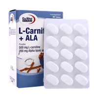 قرص ال کارنیتین و آ ال آ یوروویتال 60 عددی | L-Carnitine + ALA Tablet - Eurho Vital