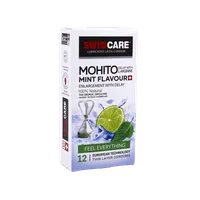 کاندوم سوئیس کر تاخیری موهیتو 12 عددی | Mohito Mint Flavour 12 Pieces Condom - Swiss Care