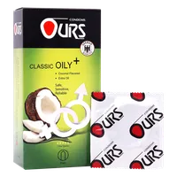 کاندوم اورز اویلی پلاس روان کننده نارگیلی | Classic Oily Plus 12 Pcs Condom - Ours