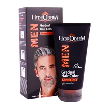 کرم رنگ موی تدریجی آقایان هیدرودرم مشکی طبیعی | Hydroderm Gradual Hair Color for Men ۱۵۰g