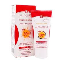 کرم ضد آفتاب و ضد چروک SPF50 سان سیف | Anti-ageing Sunblock Cream SPF 50 - Sunsafe