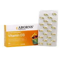 کپسول ویتامین D3 ابورنز | Vitamin D3 Soft Gelatin Capsule - Aborns'
