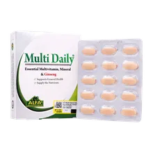 قرص مولتی دیلی آلفا ویتامینز 30 عددی | Multi Daily Tablet Ginseng - Alfa Vitamins