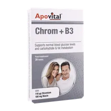 قرص کروم پلاس ویتامین ب3 آپوویتال | Chrom And Vitamin B3 - Apovital