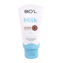 کرم مرطوب کننده شیر و نارگیل بیول 70 میلی لیتر | Milk And Coconut Oil Renew Cream - Biol