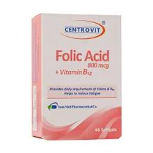 کپسول فولیک اسید و ویتامین ب12 سنتروویت | Folic Acid + Vitamin B12 Softgel - Centrovit