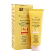 ضد آفتاب بی رنگ پوست چرب SPF50 مات فینیش سینره | Hydroderm Matte Finish Sunscreen Cream SPF50 For Oily Skin