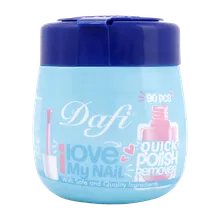 دستمال مرطوب پاک کننده لاک ناخن دافی 90 عددی قوطی | Quick Polish Remover - Dafi
