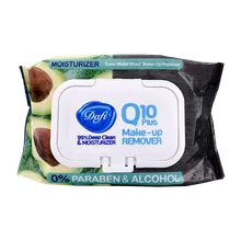 دستمال مرطوب آرایش چشم کیوتن دافی آووکادو | Q10 Plus Make Up Remover Wet Wipes- Dafi