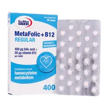 قرص متافولیک و B12 رگولار یوروویتال | Metafolic Plus B12 Regular - EuRho VITAL