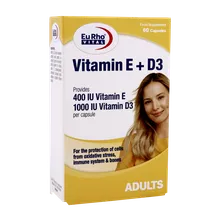 کپسول ویتامین ای و د3 یوروویتال | Vitamin E + D3 - EuRho VITAL