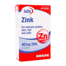 کپسول زینک 40 یوروویتال 60 عددی | Zink Capsule - EuRho VITAL