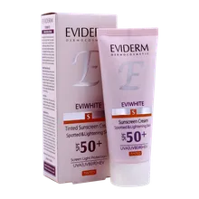 ضد آفتاب رنگی SPF50 اوی وایت اویدرم | Eviwhite Tinted Sunscreen Cream for Spotted Skin SPF 50 - Eviderm