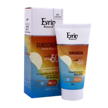 ضد آفتاب بی رنگ SPF50 اورین پوست خشک و حساس | Evrin Sunscreen Cream SPF 50 for Sensitive and Dry Skin