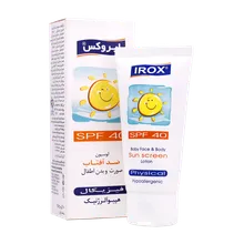 لوسیون ضد آفتاب فیزیکال کودک SPF40 ایروکس | Baby Physical Sun Screen Lotion - IROX