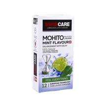 کاندوم تاخیری موهیتو نعنا سوئیس کر 12 عددی | Mohito Mint Flavour 12 Pieces Condom - Swiss Care