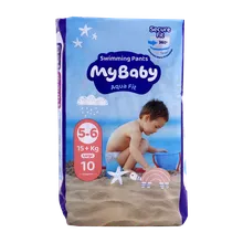 پوشک استخری مای بیبی سایز 5 تا 6 بزرگ 10 عددی | Large Size 5-6 Baby Swimming Pants 10 pcs - My Baby