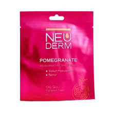 ماسک صورت انار نئودرم پوست چرب | Neuderm Pomegranat Rejuvenating Sheet Mask