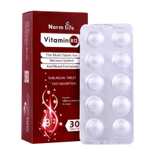 قرص زیر زبانی ویتامین ب 12 نورم لایف | Vitamin B12 Sublingual Tablet - Norm Life