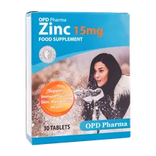 قرص زینک 15 میلی گرم او پی دی فارما | Zinc Tablet - OPD Pharma