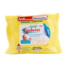 دستمال مرطوب نرم کننده کودک پنبه ریز 20 عددی | Anti Bacterial Moisturizing Baby wipes - Panberes