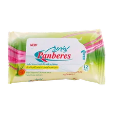 دستمال مرطوب دست و صورت پنبه ریز 12 عددی | Hand And Face Cleaners - Panberes