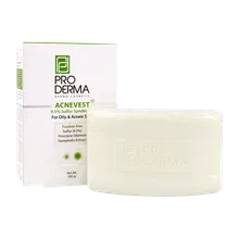 پن ضد جوش آکنه وست پرودرما | Acnevest 9.5% Sulfur Syndet Bar for Oily and Acneic Skin - Pro Derma