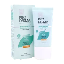 سی سی کرم رنگی SPF40 رزاوست پرودرما | Roseavest Tinted Redness Relief Cream SPF 40 for Normal and Sensitve Skin - Pro Derma
