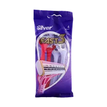 خودتراش 3 لبه فست 3 بانوان سیلور  | Fast3 Ladies Triple Blade 4-razors Pack - Silver
